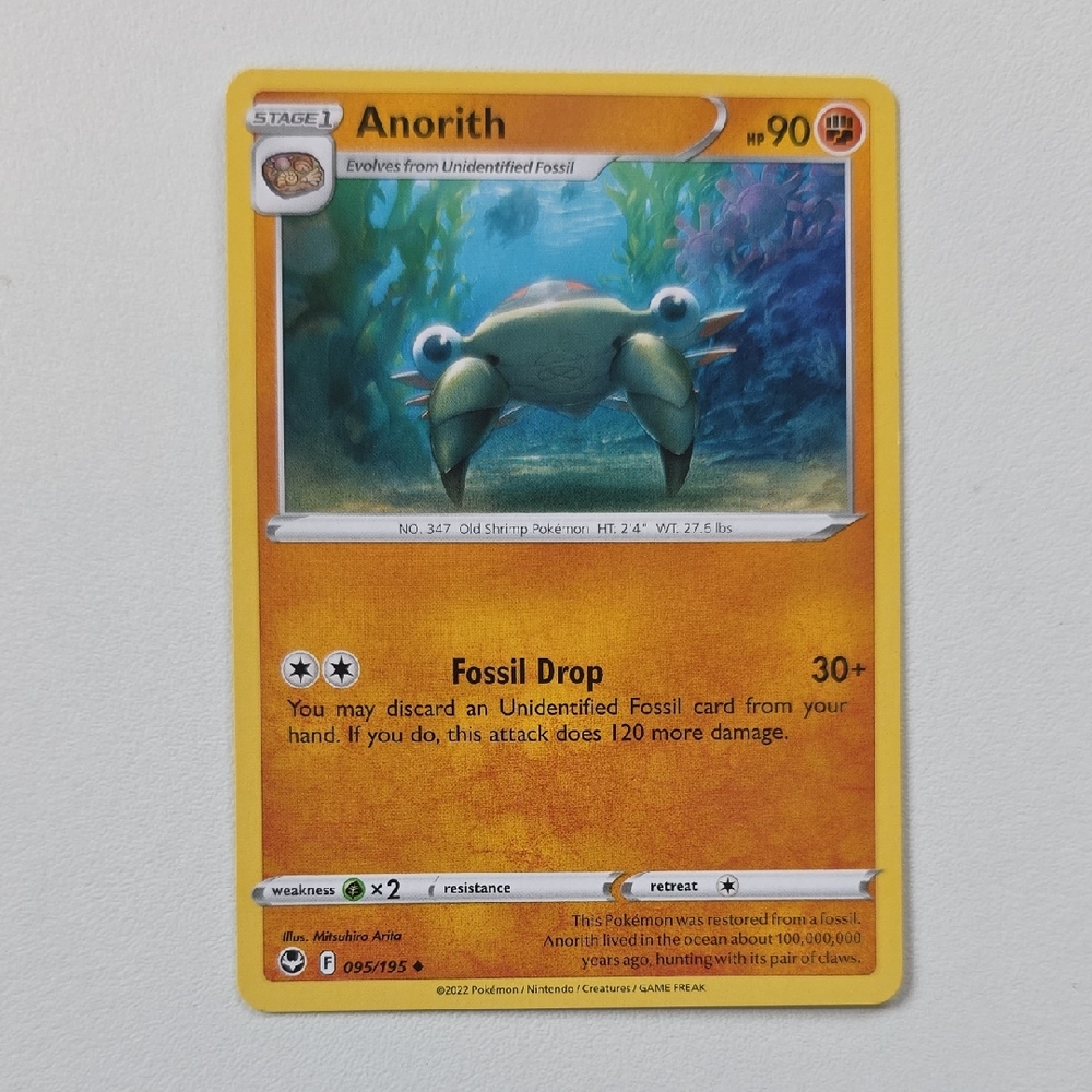 Pokemon Anorith Trading Card